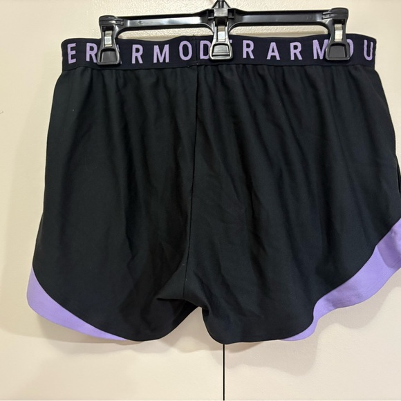 Under Armour Black and Purple Athletic Shorts Lightweight Performance - Picture 4 of 8